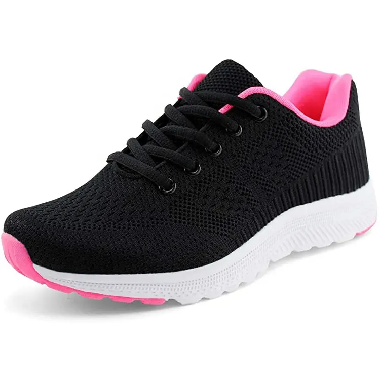 Cheap Lace Up Walking Lightweight Mesh Athletic Sneakers Womens Tennis Running Shoes