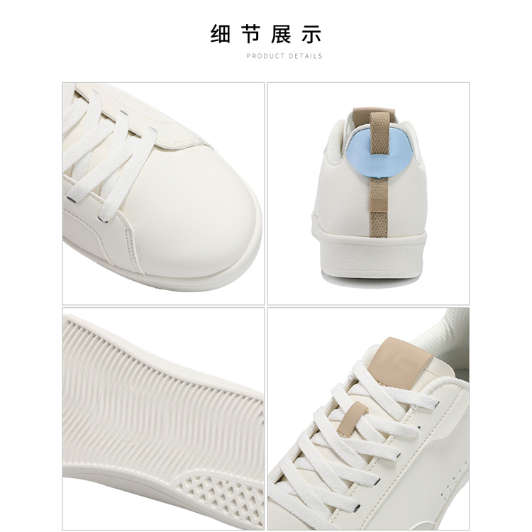 Hot Sale Simple Stylish Young Adult Women for Men Leather Customized BSCI MD Mesh OEM ODM Flat Walking Shoes New Styles Casual